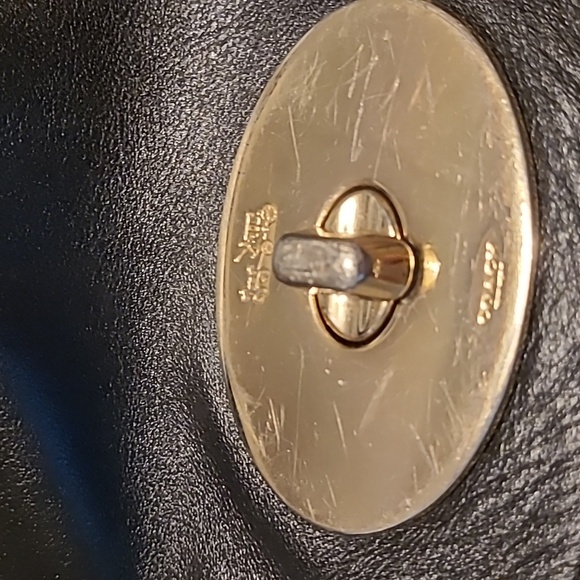 Coach leather hobo studded bag short strap also has long crossbody strap. - Picture 7 of 8